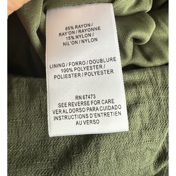 Taylor Women's Square-Neck Sleeveless Wide-Leg Jumpsuit Olive Green Green Size 4 - Picture 12 of 12